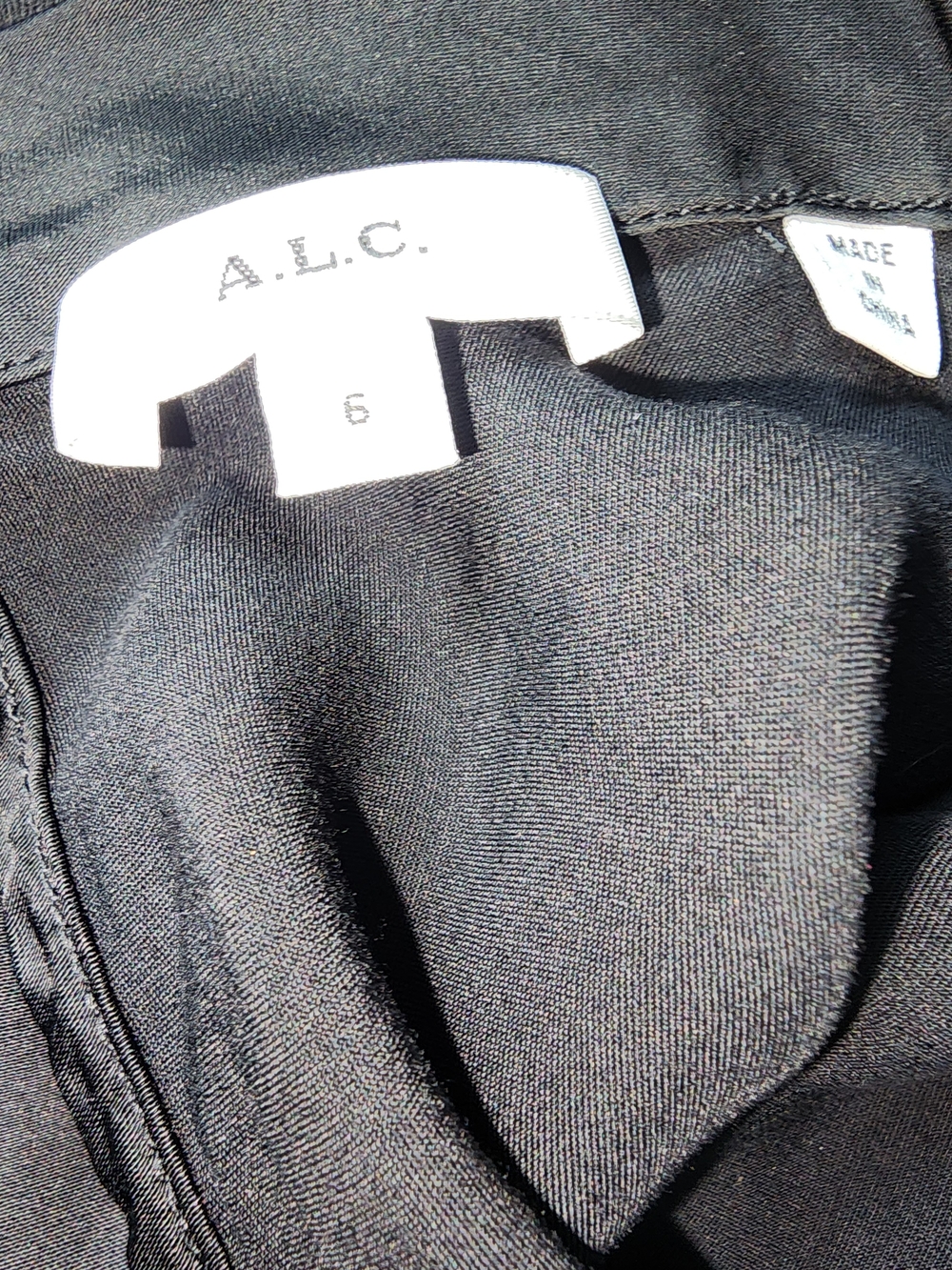 A.L.C. Womens Long-Sleeve Black Blouse - Picture 9 of 9